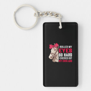 Porte-clefs Cadeau Équestre J'ai Roulé Mes Yeux Si Fort