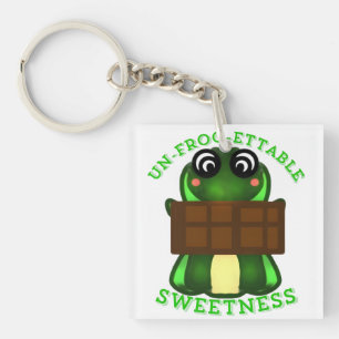 Porte-clefs Cadeau Grenouille de Douceur Personnalisé In-ou-bl