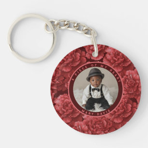 Porte-clefs Cadeau hommage vintage Œillet floral