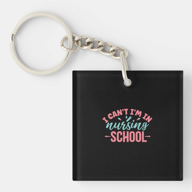 Porte-clefs Cadeau infirmière | Je Suis À L'École De Soins Inf (Devant)