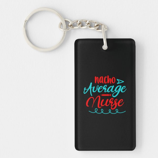 Porte-clefs Cadeau infirmière | Nacho Infirmière moyenne (Devant)