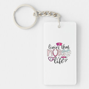 Porte-clefs Cadeau infirmière Vivre cette vie infirmière