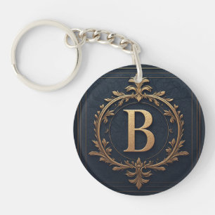 Porte-clefs ⚜️ Cadeau initiale B pour hommes 🔑