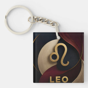 Porte-clefs Cadeau Luxueux Zodiaque Lion Astrologie Céleste