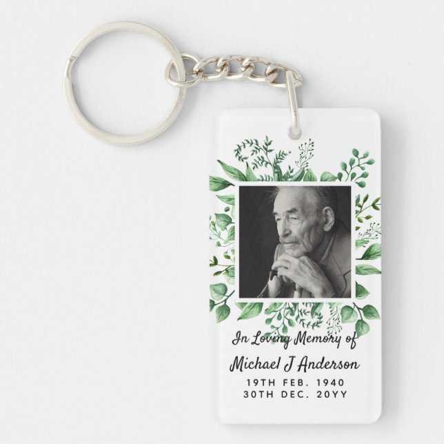 Porte-clefs Cadeau Mens Memorial Bereavement Photo Love Memory (Devant)