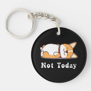 Porte-clefs Cadeau Mignon Corgi Amoureux de Chien Drôle Pas Au