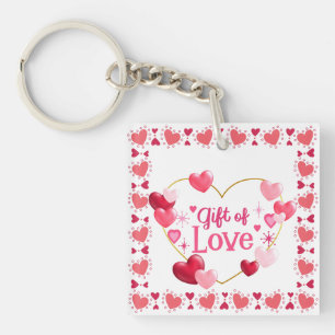 Porte-clefs Cadeau mignon de coeur rose Saint Valentin