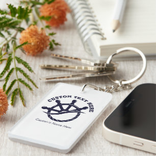 Porte-clefs Cadeau nautique de bateau de capitaine personnalis