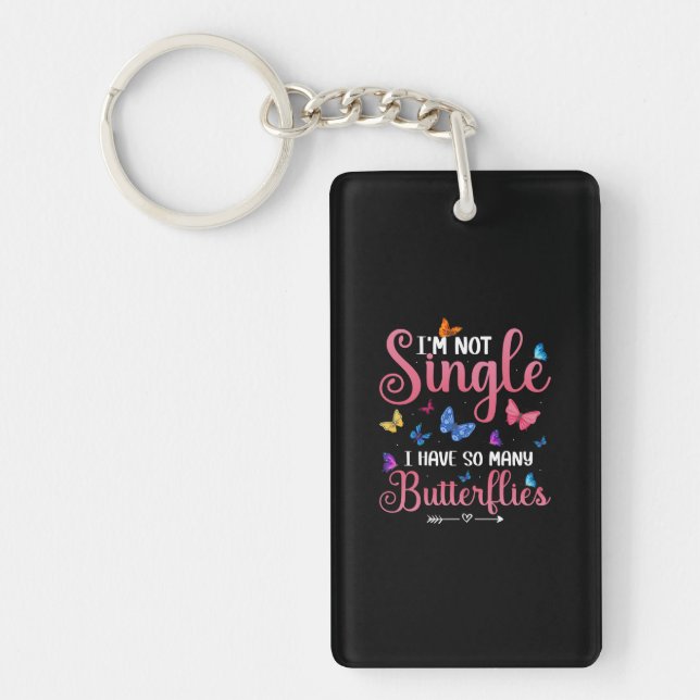Porte-clefs Cadeau Papillon | J'Ai Tant De Papillons (Devant)