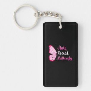 Porte-clefs Cadeau Papillon Papillon anti-social