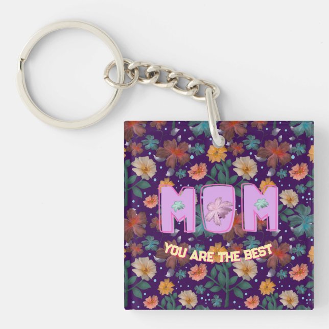 Porte-clefs Cadeau personnalisé de la fête des mères pour le b (Devant)