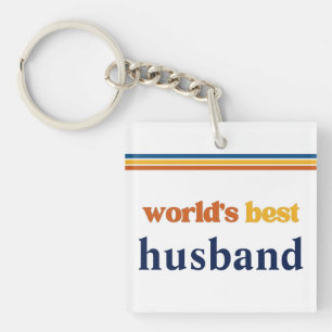 Porte-clefs Cadeau Personnalisé Meilleur Mari au Monde Nom Per