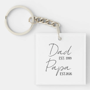 Porte-clefs Cadeau personnalisé Papa & Papy EST Nouveau cade