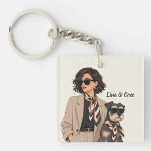 Porte-clefs "Cadeau personnalisé pour maman de chien" "Proprié