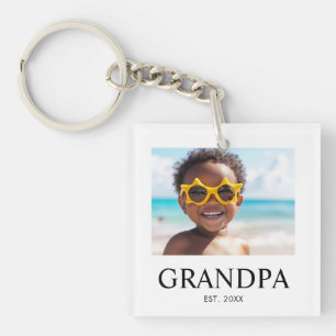 Porte-clefs Cadeau photo de grand-père établi