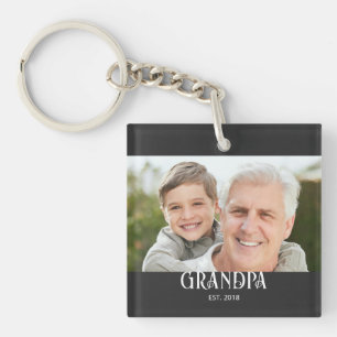Porte-clefs Cadeau photo de l'arrivée de Papi