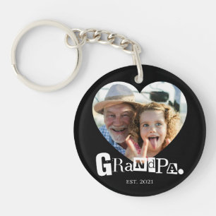 Porte-clefs Cadeau Photo de Papy pour Grand-Père