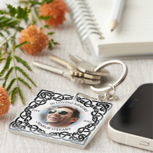Porte-clefs Cadeau photo nœud celtique irlandais Funérailles
