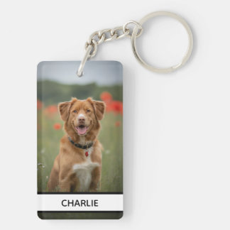Porte-clefs Cadeau photo personnalisé au nom du chien