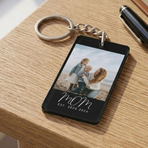 Porte-clefs Cadeau photo personnalisé de maman avec écriture m