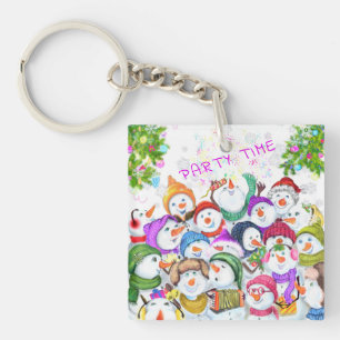 Porte-clefs Cadeau Porte - clé de Noël Snowmans