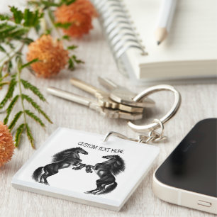Porte-clefs Cadeau Porte - clé pour chevaux sauvages dressés a