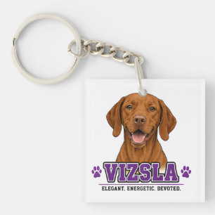 Porte-clefs 🐾 Cadeau pour amateur de chien Vizsla 🐾
