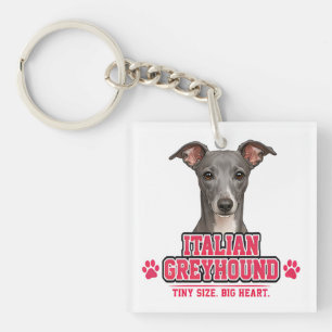 Porte-clefs 🐾 Cadeau pour amateur de Lévrier Italien 🐾