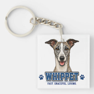 Porte-clefs 🐾 Cadeau pour amateur de Whippet🐾