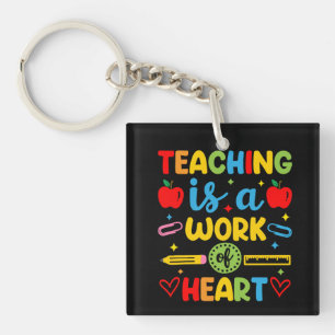 Porte-clefs Cadeau pour enseignant : enseigner est une œuvre d