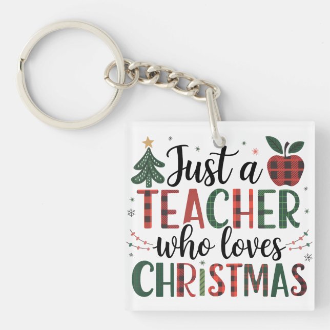Porte-clefs Cadeau pour Enseignant | Juste un Enseignant qui A (Devant)
