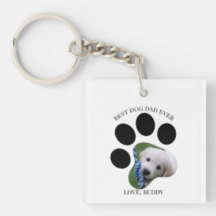 Porte-clefs Cadeau pour meilleur chien papa jamais Empreinte d