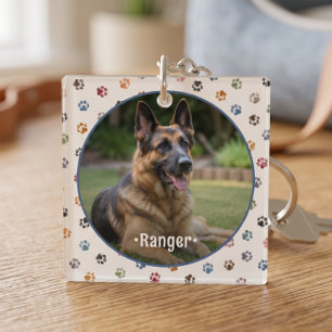 Porte-clefs Cadeau Souvenir Photo d'Animal de Compagnie Emprei