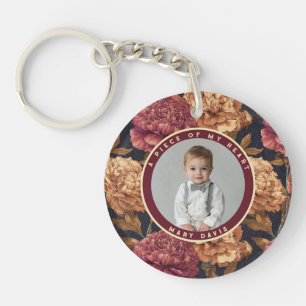 Porte-clefs Cadeaux Artistiques Uniques pour Femmes Œillet Flo