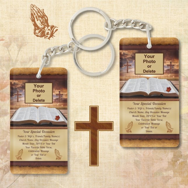 Porte-clefs Cadeaux bon marché pour les pasteurs, les faveurs  (2 Sided Acrylic, Christian Keychains. Cheap Christian Gifts. Pastor Anniversary Gifts. Appreciation.)