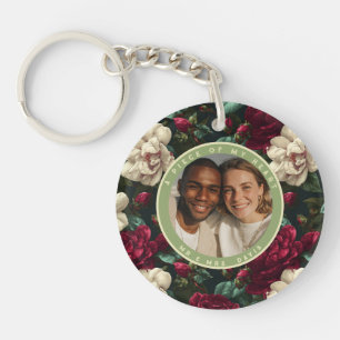 Porte-clefs Cadeaux Chic Pour Les Couples Floral Gardenias