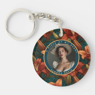 Porte-clefs Cadeaux d'anniversaire mignons Fleurs de lys perso