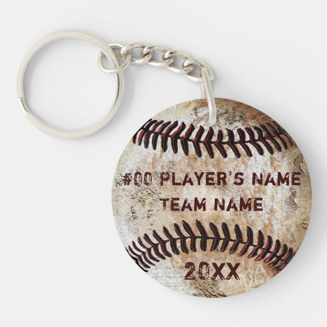Porte-clefs Cadeaux de baseball personnalisés pour joueurs, Ba (Devant)