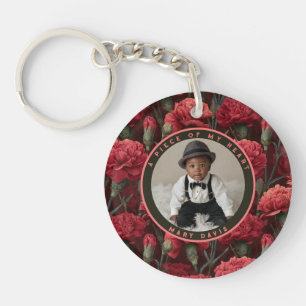 Porte-clefs Cadeaux de Meilleur Ami Artistiques Œillet Photo