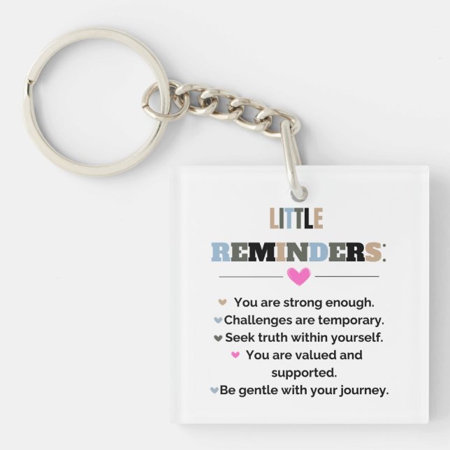 Porte-clefs Cadeaux de motivation inspirants Petits rappels (Devant)