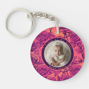 Porte-clefs Cadeaux de Noël Intemporels Pour Elle Photo Rose F