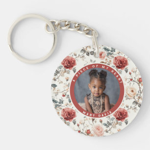 Porte-clefs Cadeaux élégants pour mari fleur de rose