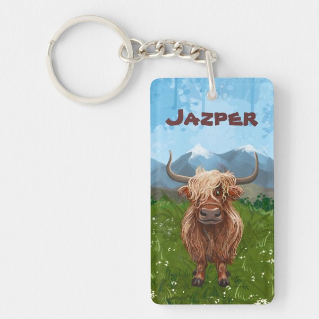 Porte-clefs Cadeaux et accessoires de vache Highland (Devant)