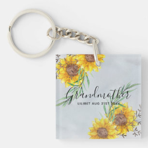 Porte-clefs Cadeaux GRANDMA - Tournesol Thème Personnalisé