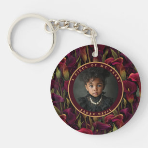 Porte-clefs Cadeaux originaux pour grand-mère Photo Calla Lili
