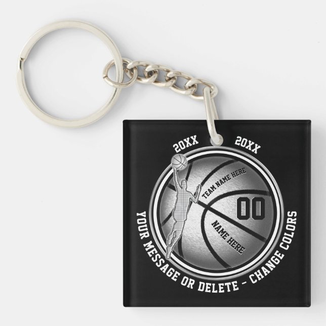 Porte-clefs Cadeaux personnalisés de basket-ball pour des (Devant)