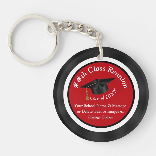 Porte-clefs Cadeaux personnalisés de la Réunion de classe de (Devant)