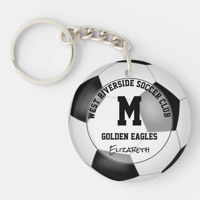 Porte-clefs cadeaux personnalisés de l'équipe de football (Devant)