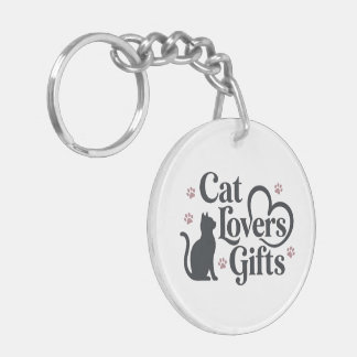 Porte-clefs Cadeaux pour amateurs de chats Motif d'empreinte d
