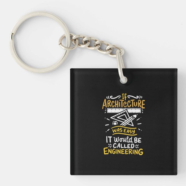 Porte-clefs Cadeaux pour architectes (Devant)